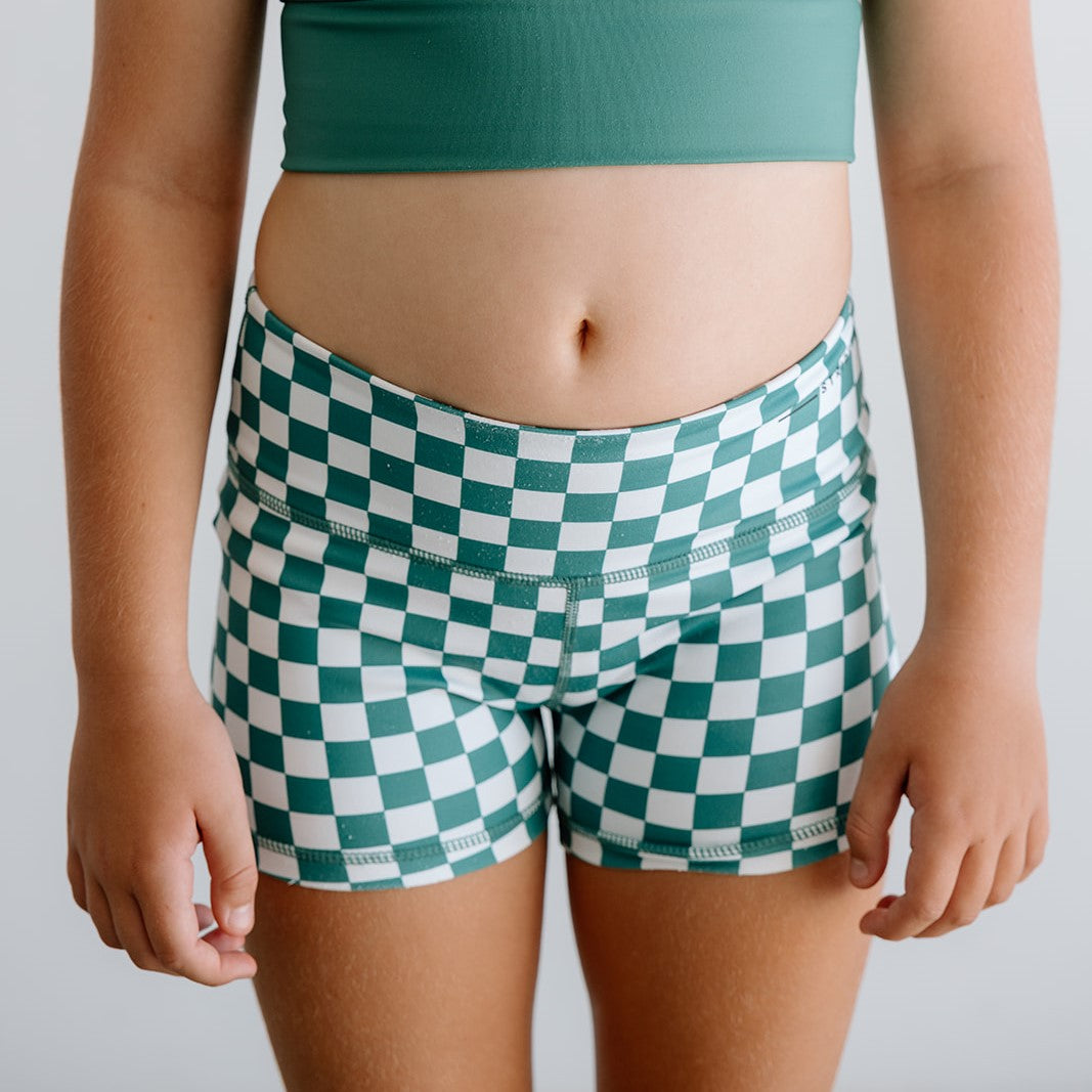 Green Check Shorts