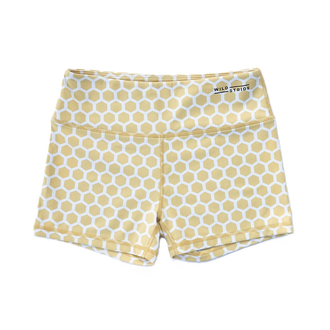 Yellow Honeycomb Shorts