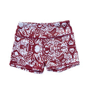 Red Graffiti Shorts